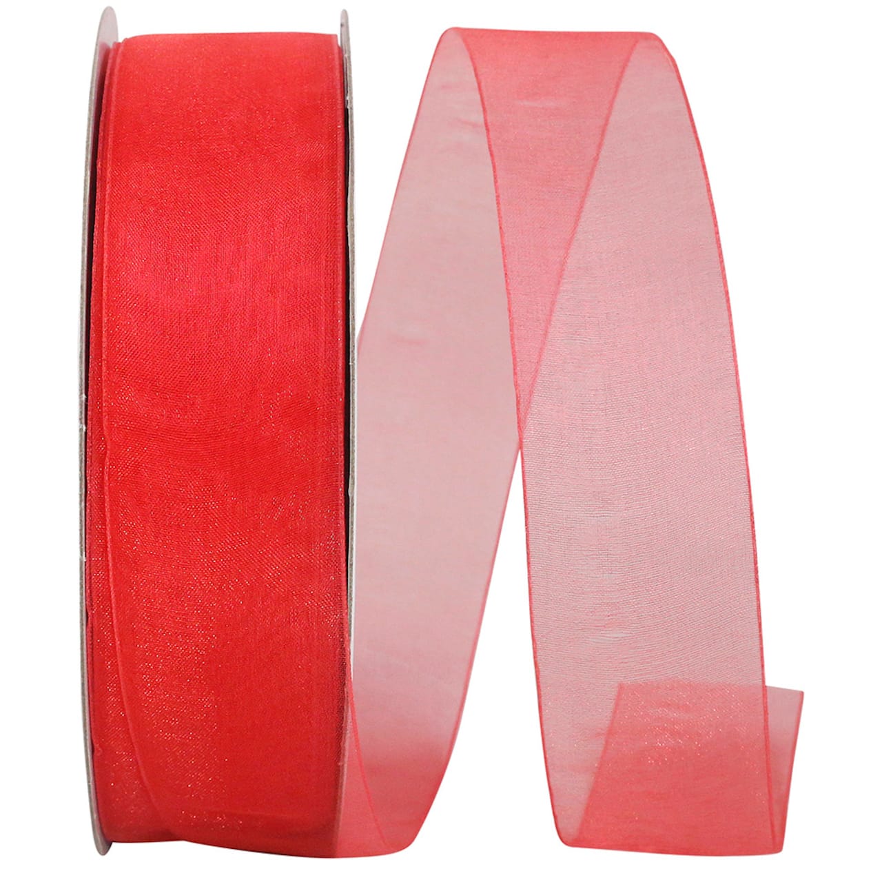 JAM Paper 1.5" x 100yd. Sheer Chiffon Mono Ribbon